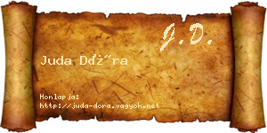 Juda Dóra névjegykártya